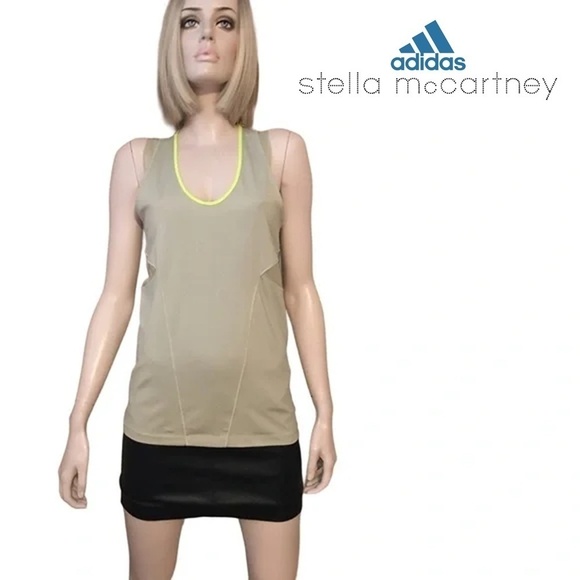 ADIDAS Stella McCartney Fitness Yoga Athletic Workout Top Tank Tunic Shelf Bra - Picture 1 of 16